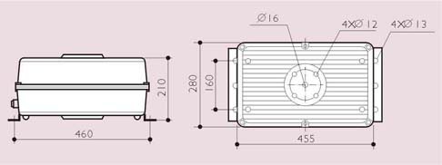 1000W-2000W電器箱結構尺寸圖